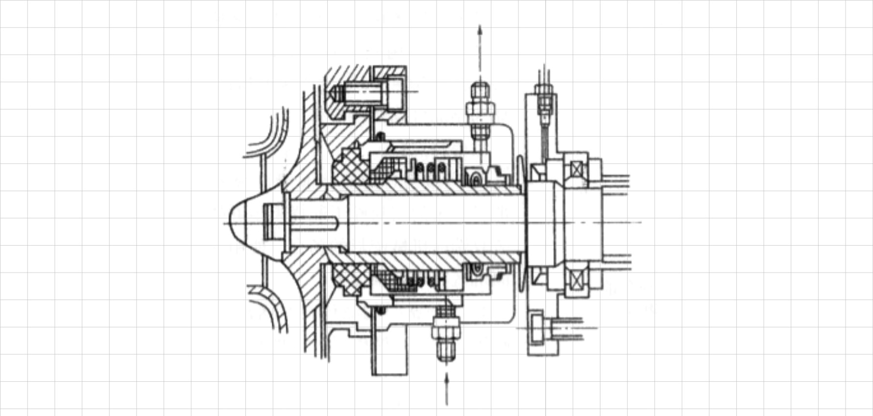 帶有副密封的泵用橡膠密封件結構平面圖