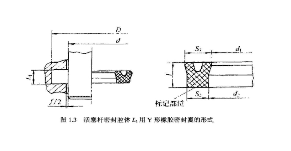 活塞桿密封腔體的結構示意圖