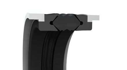 多唇往復橡膠密封圈的截面圖