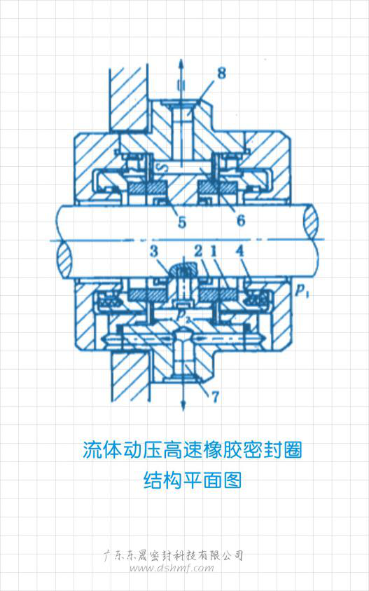 流體動壓高速橡膠密封件結構平面圖