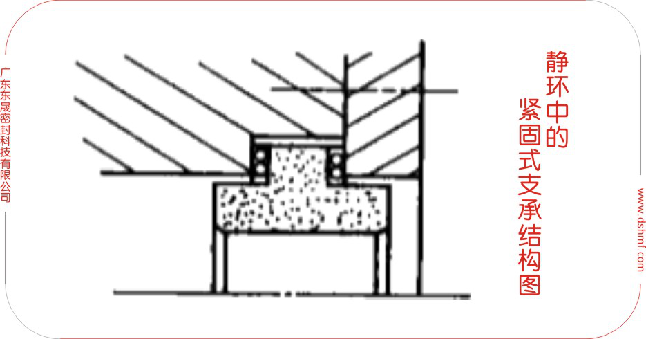 不同的靜環支承方式之緊固式靜環密封結構