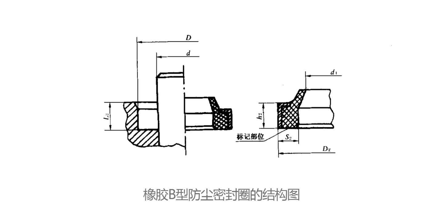 橡膠B型防塵圈的結構圖