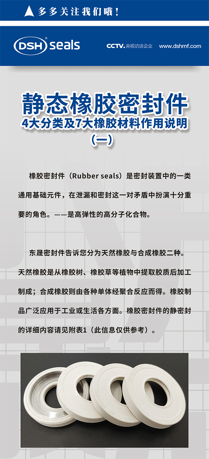 靜態橡膠密封件的4大分類及7大橡膠材料作用說明（一）