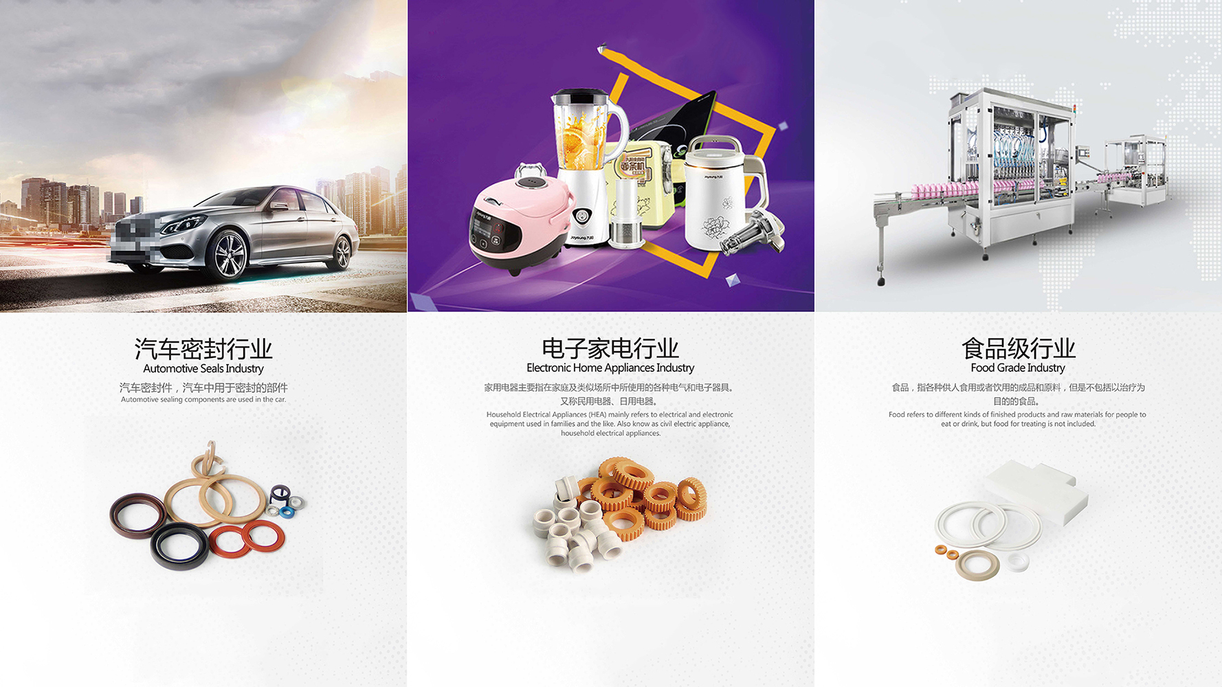 橡膠密封圈三大密封件應用領域圖