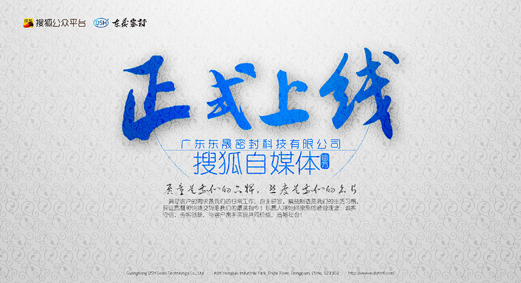 廣東東晟密封科技有限公司官方搜狐自媒體全面上線啦！歡迎您的到來