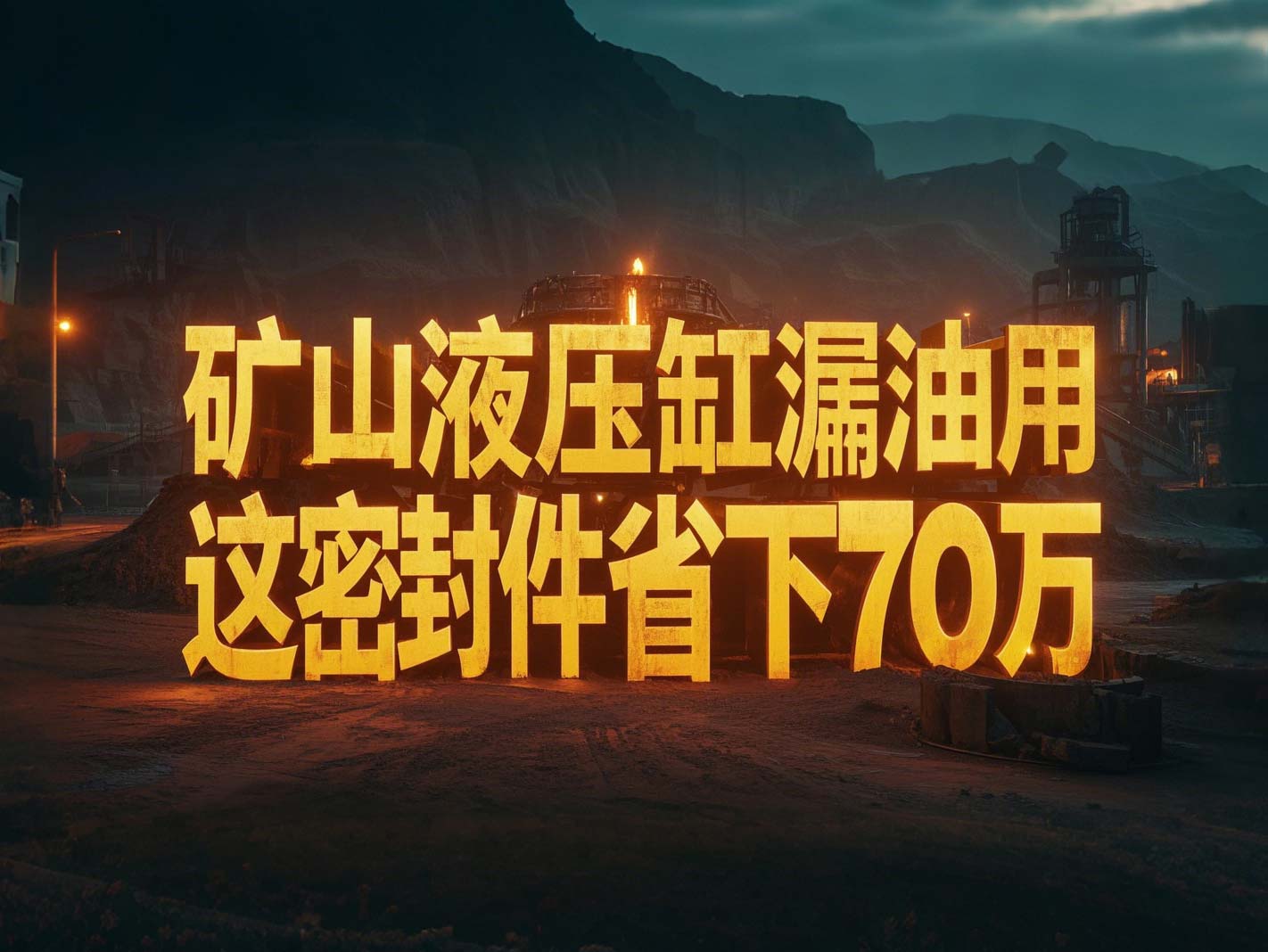 液壓缸老是漏油？礦山上用這密封件，一年省下70萬！?