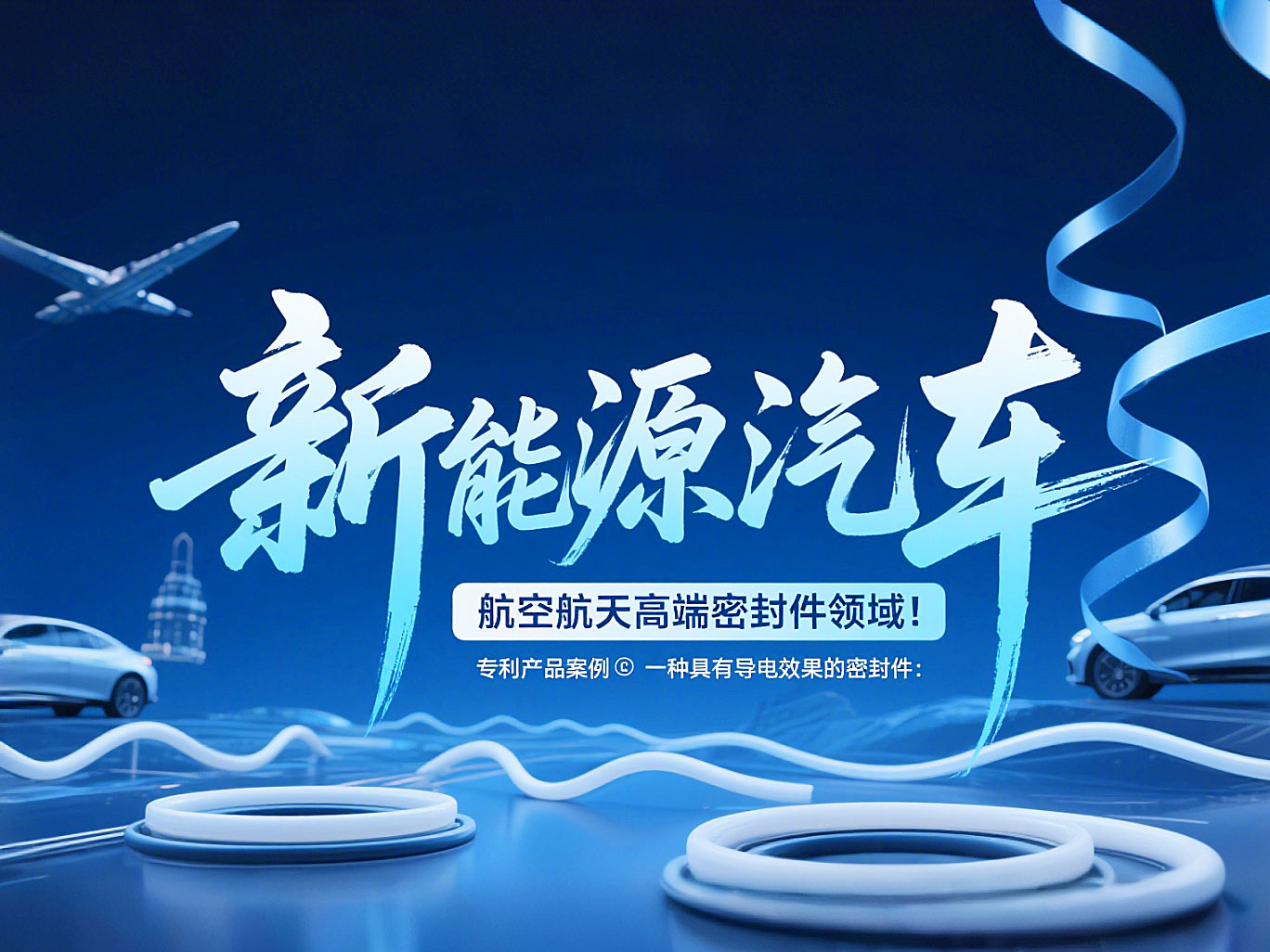專利產品案例 ? 一種具有導電效果的密封件：新能源汽車+航空航天高端領域！