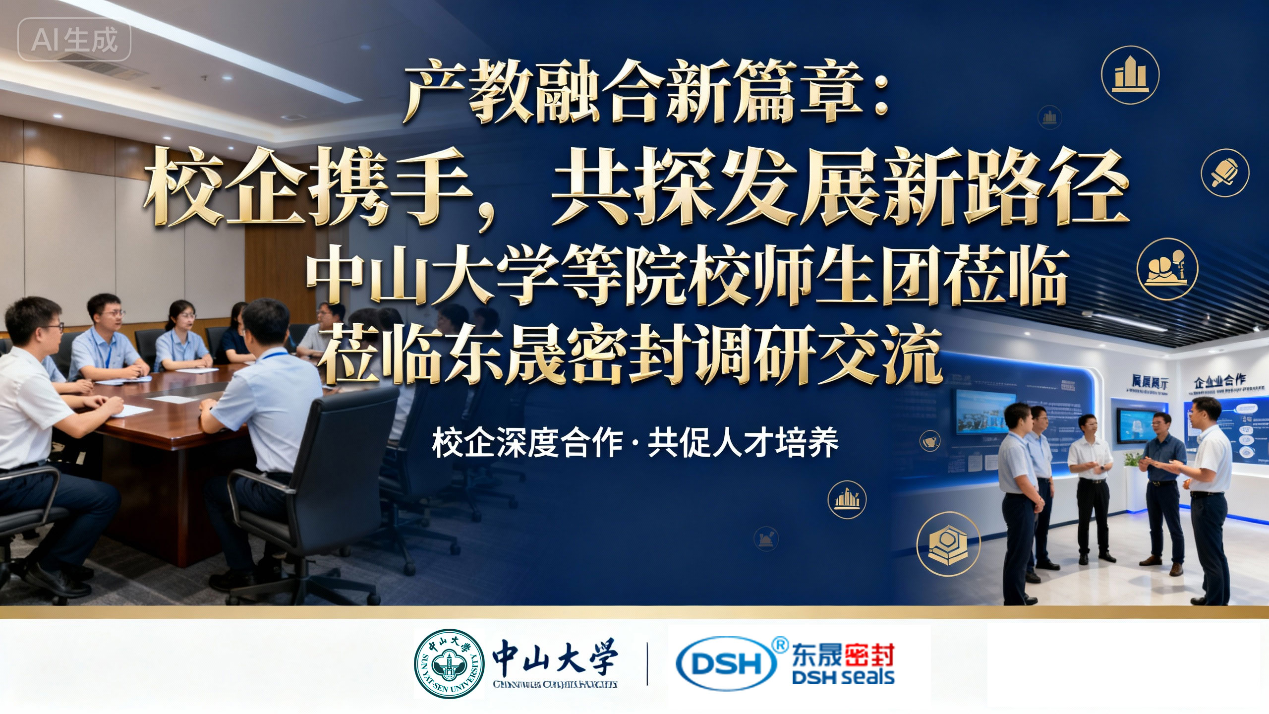 產教融合新篇章：校企攜手，共探發展新路徑，中山大學等院校師生團蒞臨東晟密封調研交流！