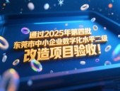 喜訊！東晟密封件成功通過2025年第四批東莞市中小企業數字化水平二級改造項目驗收！
